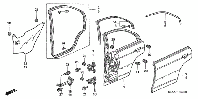 Rear Door Panels for 2004 Honda Civic #0