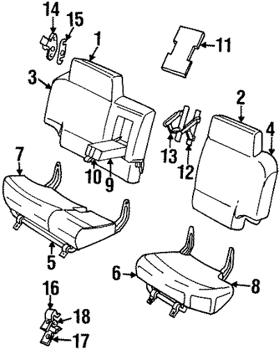 Discovery REAR SEAT COMPONENTS