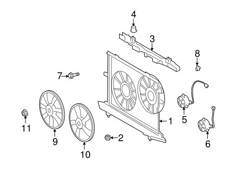 COOLING SYSTEM/COOLING FAN for 2009 Scion xB #1
