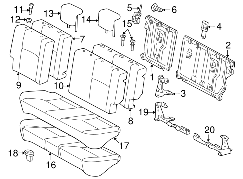 BODY/REAR SEAT COMPONENTS for 2013 Toyota Yaris #1