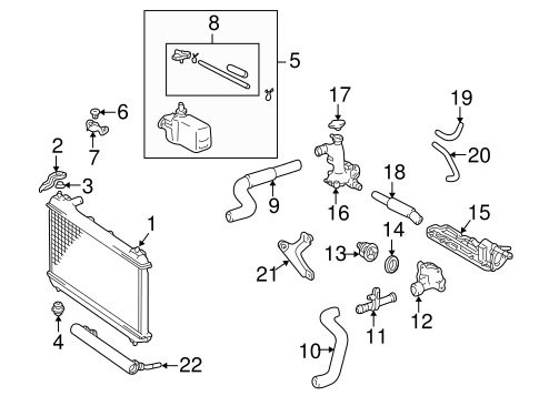 COOLING SYSTEM/RADIATOR & COMPONENTS for 2000 Toyota Camry #2