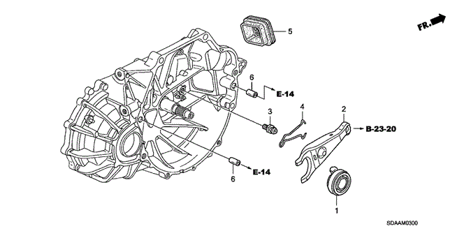 TRANSMISSION - MANUAL/MT CLUTCH RELEASE (L4) for 2007 Honda ACCORD SEDAN #1