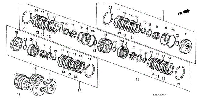 TRANSMISSION - AUTOMATIC/AT CLUTCH for 1989 Honda CIVIC HATCHBACK #1