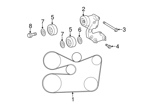 MAINTENANCE & LUBRICATION/BELTS & PULLEYS for 2016 Toyota Sienna #1