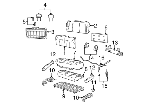 Body/Rear Seat Components for 2004 Ford Freestar #2