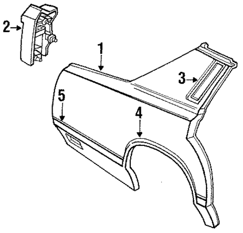 Town Car EXTERIOR TRIM - QUARTER PANEL