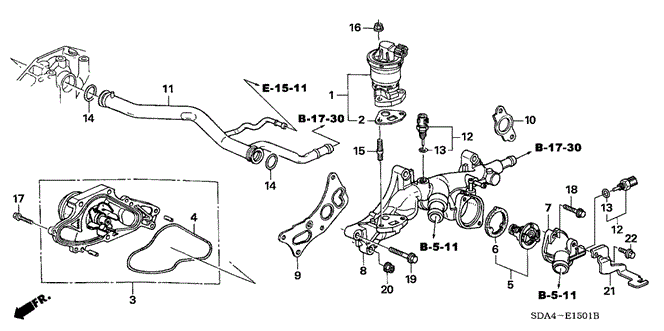 Engine/Water Pump (V6) for 2003 Honda ACCORD SEDAN #1