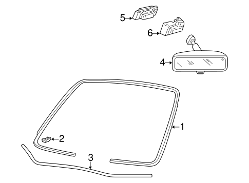 Body/Glass - Windshield for 2006 Ford Freestyle #1