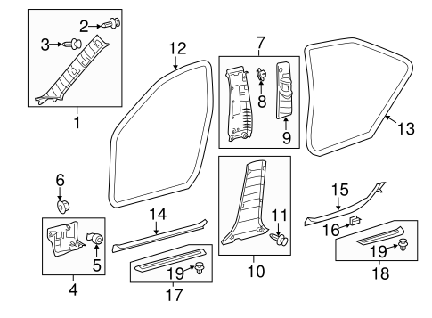 BODY/INTERIOR TRIM - PILLARS for 2014 Toyota Avalon #1