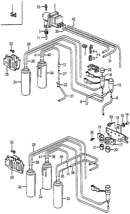 ELECTRICAL / EXHAUST / HEATER / FUEL/VACUUM TANK - TUBING for 1985 Honda ACCORD HATCHBACK #1