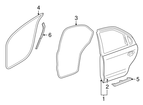 Body/Door & Components for 2009 Ford Taurus X #1
