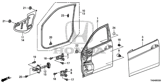 Body/Air Conditioning/Front Door Panels for 2012 Honda ACCORD SEDAN #1