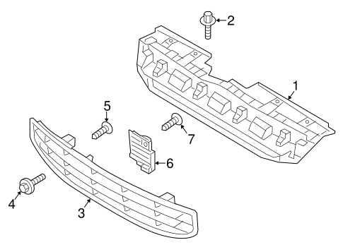 Grille & Components for 2015 Mitsubishi Mirage #0