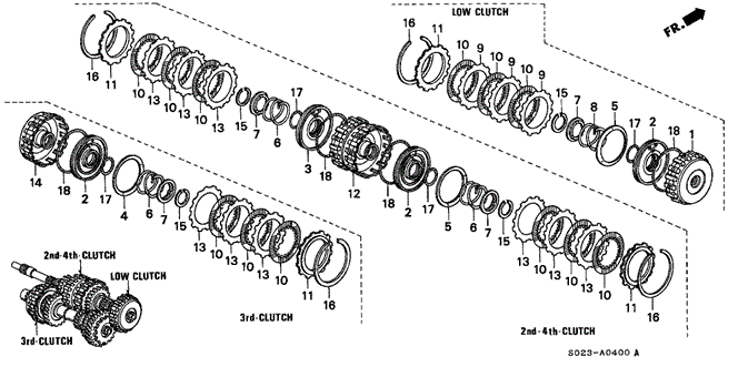 Transmission - Automatic/AT Clutch for 1996 Honda CIVIC COUPE #1