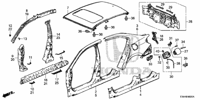 Outer Panel - Rear Panel for 2015 Honda Accord #0