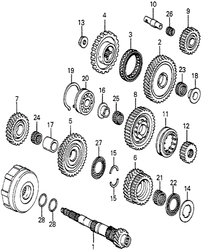 TRANSMISSION - AUTOMATIC/AT COUNTERSHAFT for 1985 Honda ACCORD SEDAN #1