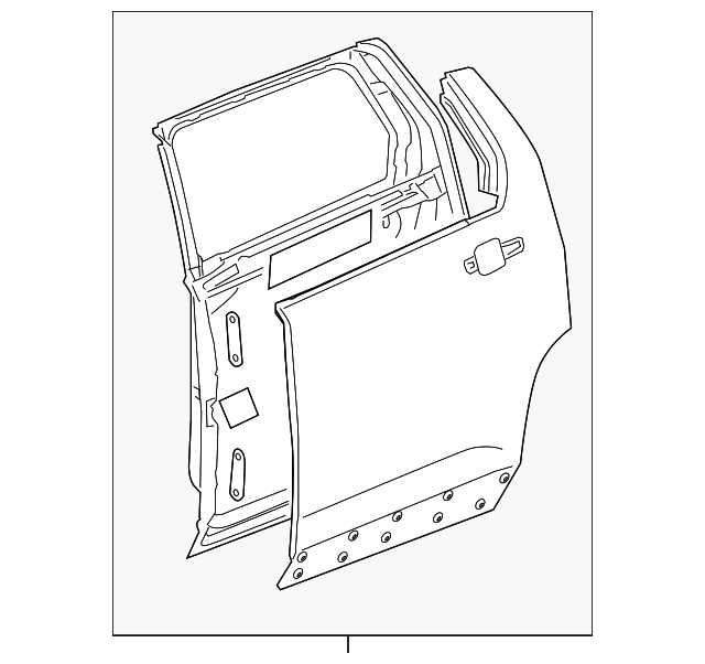 22845590 Деталь DOOR SHELL, LEFT