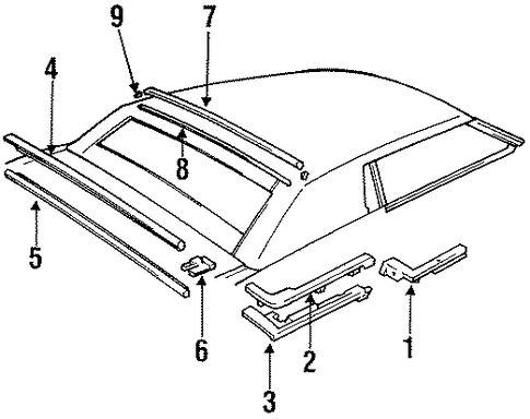 Mustang EXTERIOR TRIM - CONVERTIBLE TOP