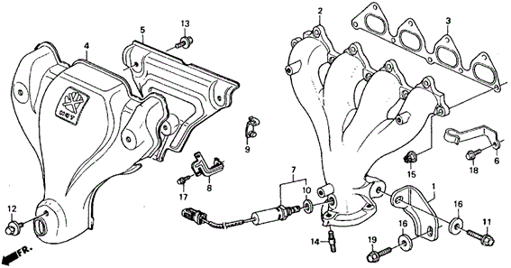 ENGINE/EXHAUST MANIFOLD (DX, LX) for 1990 Honda ACCORD COUPE #1