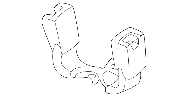 22678008 Деталь CENTER SEAT BELT, LEFT