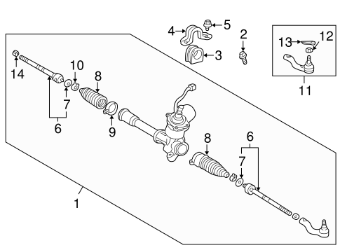 STEERING/STEERING GEAR & LINKAGE for 2003 Toyota Prius #2