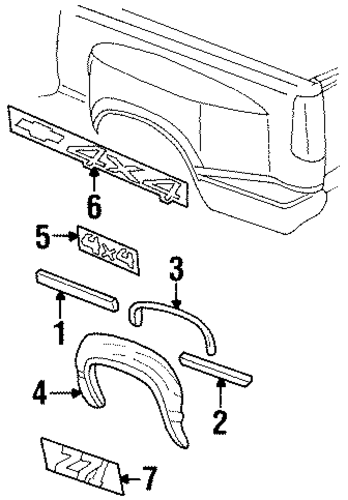 C2500 Pickup EXTERIOR TRIM - PICK UP BOX 2