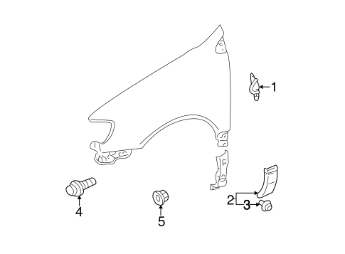 BODY/EXTERIOR TRIM - FENDER for 2002 Toyota Sienna #1