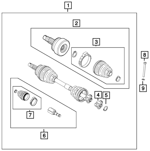 Front Axle Drive Shafts for 2016 Fiat 500X #0