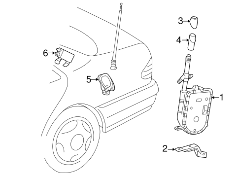 Antenna & Radio for 1996 Mercedes-Benz E 320 #0