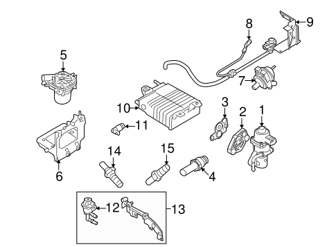 Emission System/A.I.R. System for 2009 Ford Focus #1