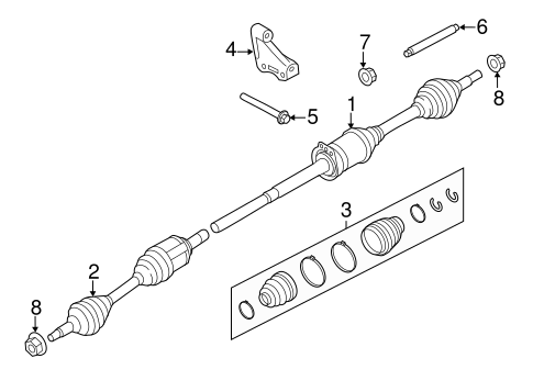 Front Suspension/Drive Axles for 2013 Ford Explorer #1