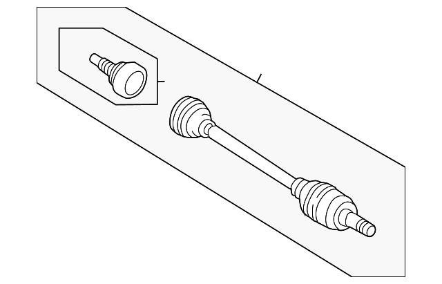 LR073345 Деталь AXLE ASSY, LEFT
