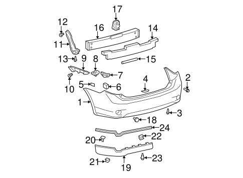 BODY/BUMPER & COMPONENTS - REAR for 2009 Toyota Corolla #1