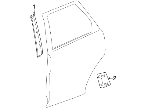 Vue EXTERIOR TRIM - REAR DOOR
