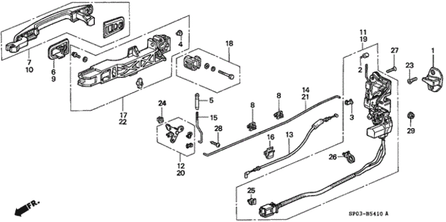 Rear Door Locks for 1993 Acura Legend #0