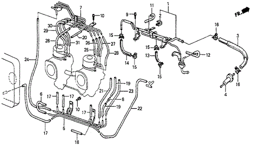 Fuel Lines (2) for 1984 Honda Prelude #0