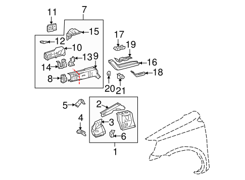 BODY/STRUCTURAL COMPONENTS & RAILS for 2004 Scion xA #1