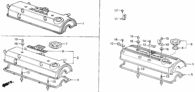 Cylinder Head Cover for 1987 Honda Civic #1