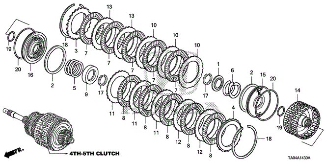 Transmission - Automatic/AT Clutch (4th-5th) (V6) for 2009 Honda ACCORD SEDAN #1