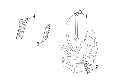 Savana 3500 FRONT SEAT BELTS