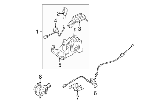 Body/Shifter Housing for 2005 Ford Five Hundred #1