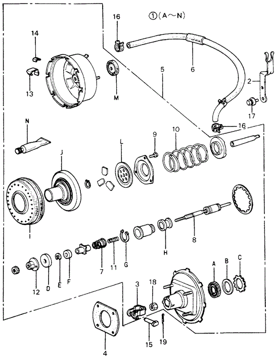 CHASSIS/VACUUM BOOSTER for 1981 Honda CIVIC HATCHBACK #1