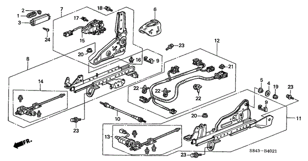 INTERIOR / BUMPER/FRONT SEAT COMPONENTS (R.) (2) for 2001 Honda ACCORD SEDAN #1