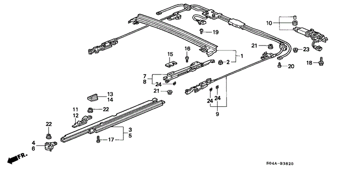 INTERIOR / BUMPER/ROOF SLIDE COMPONENTS for 1999 Honda CIVIC SEDAN #1
