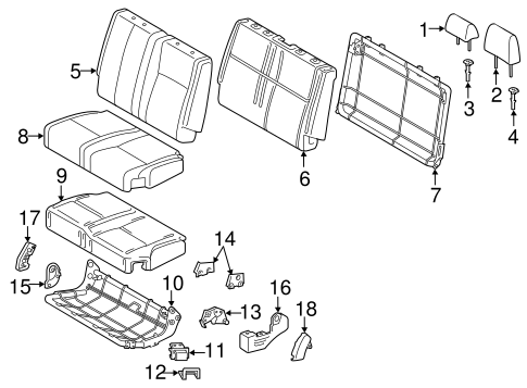 BODY/REAR SEAT COMPONENTS for 2015 Toyota Tundra #3