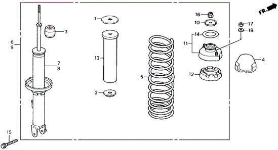 Rear Shock Absorber for 1991 Honda Prelude #0