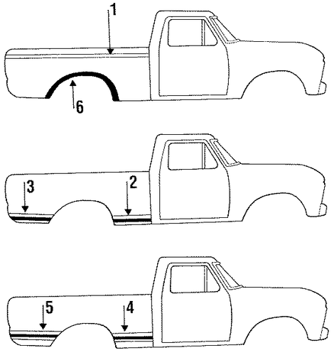 Ranger EXTERIOR TRIM - PICK UP BOX
