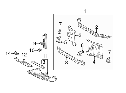 BODY/RADIATOR SUPPORT for 2006 Toyota Tundra #1