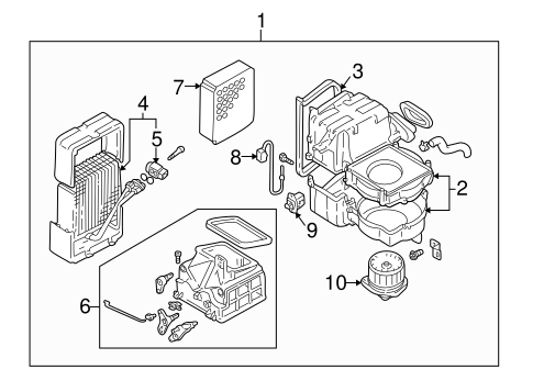 Evaporator Components for 2001 Subaru Impreza #0