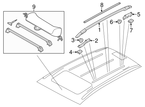 Cayenne EXTERIOR TRIM - ROOF 3